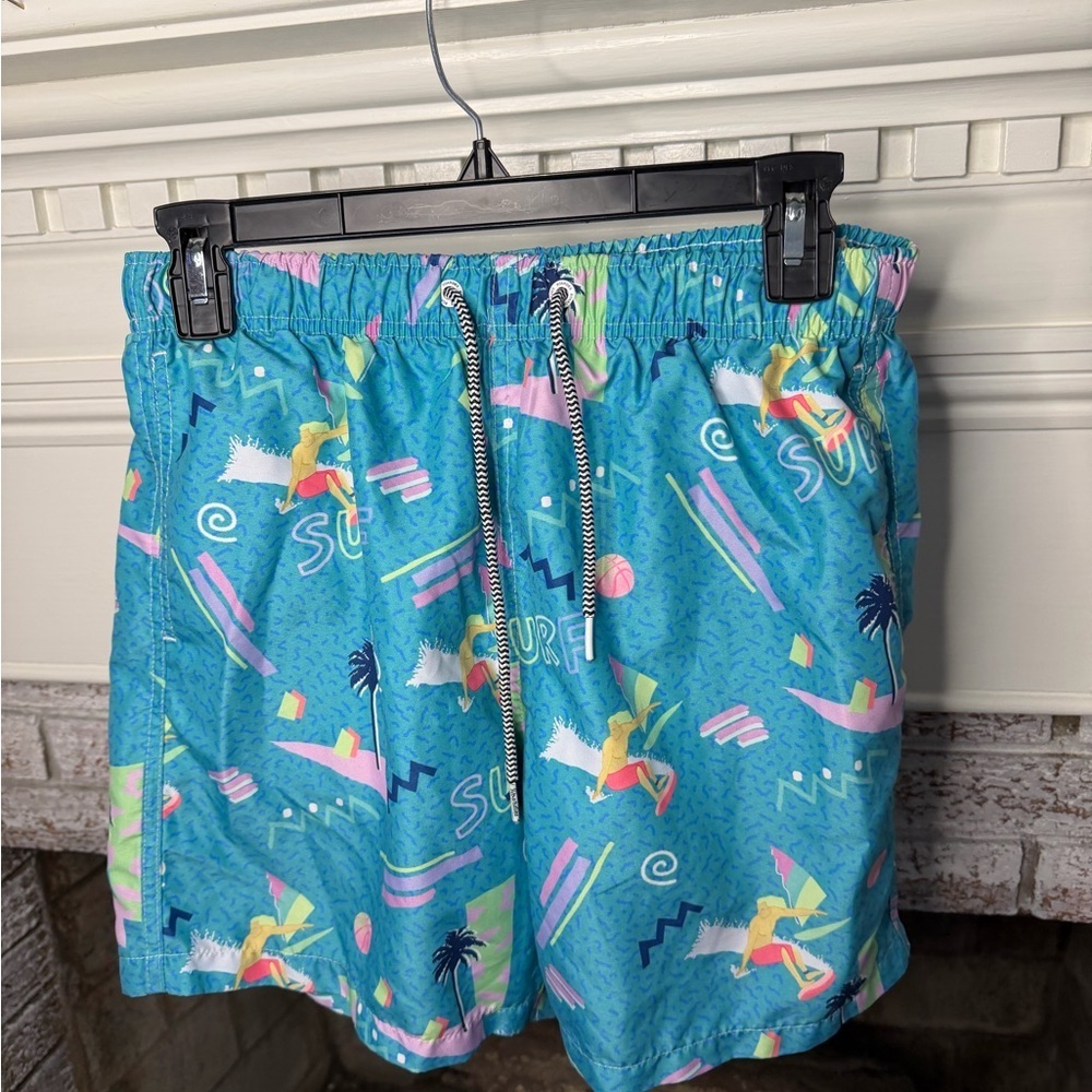 Boardies Retro Surf Print Swim Trunks Men's Small Beach Shorts